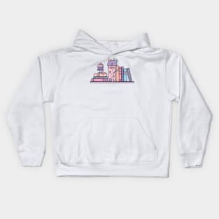 Cute pastel bookshelf Kids Hoodie